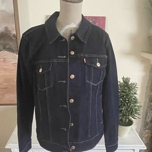 Womens Levi Strauss Dark Denim Jean Jacket